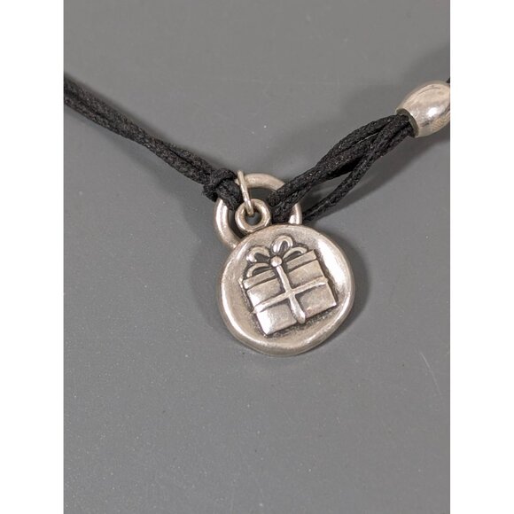 Alex and Ani Sterling Silver 925 Christmas Gift Charm Cord Bracelet Adjustable - Picture 1 of 5